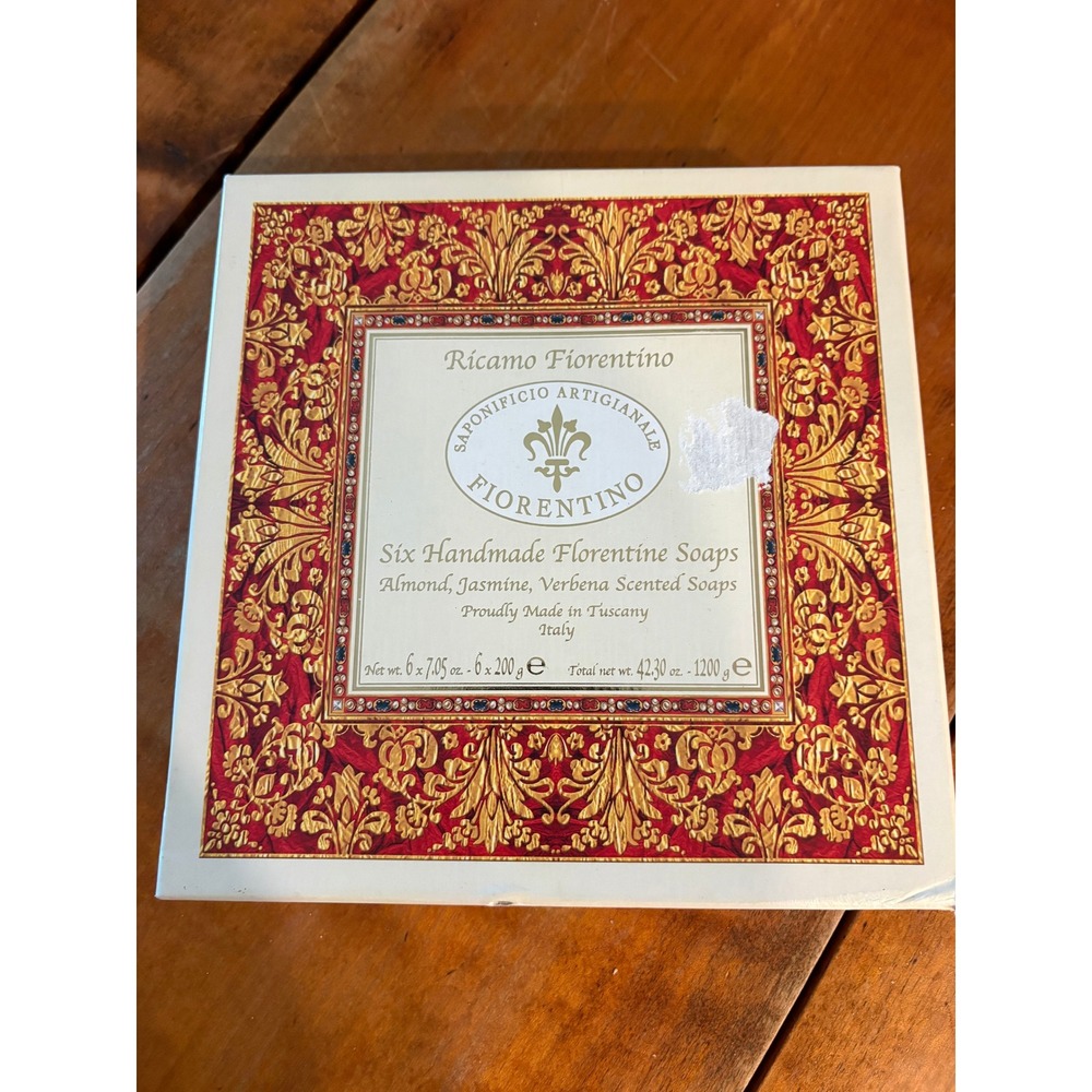 Saponificio Artigianale Fiorentino 6 Soap Set Jasmine Almond Verbena Italy